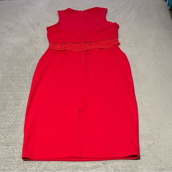 Asos midi sleeveless dress in red size 10 EUC - Picture 8 of 10